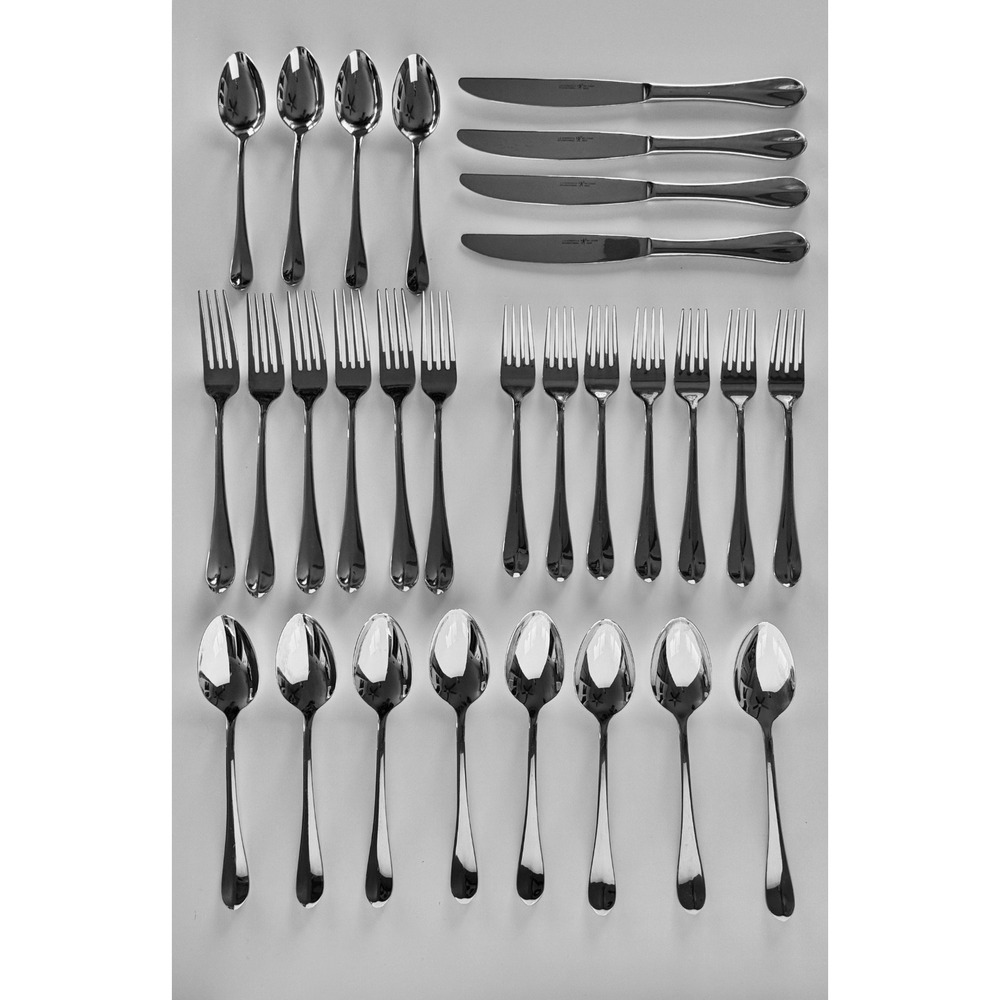 JA Henckels 29pc Flatware Lot Stainless Steel 18/10 No Stain INOX Glossy Modern